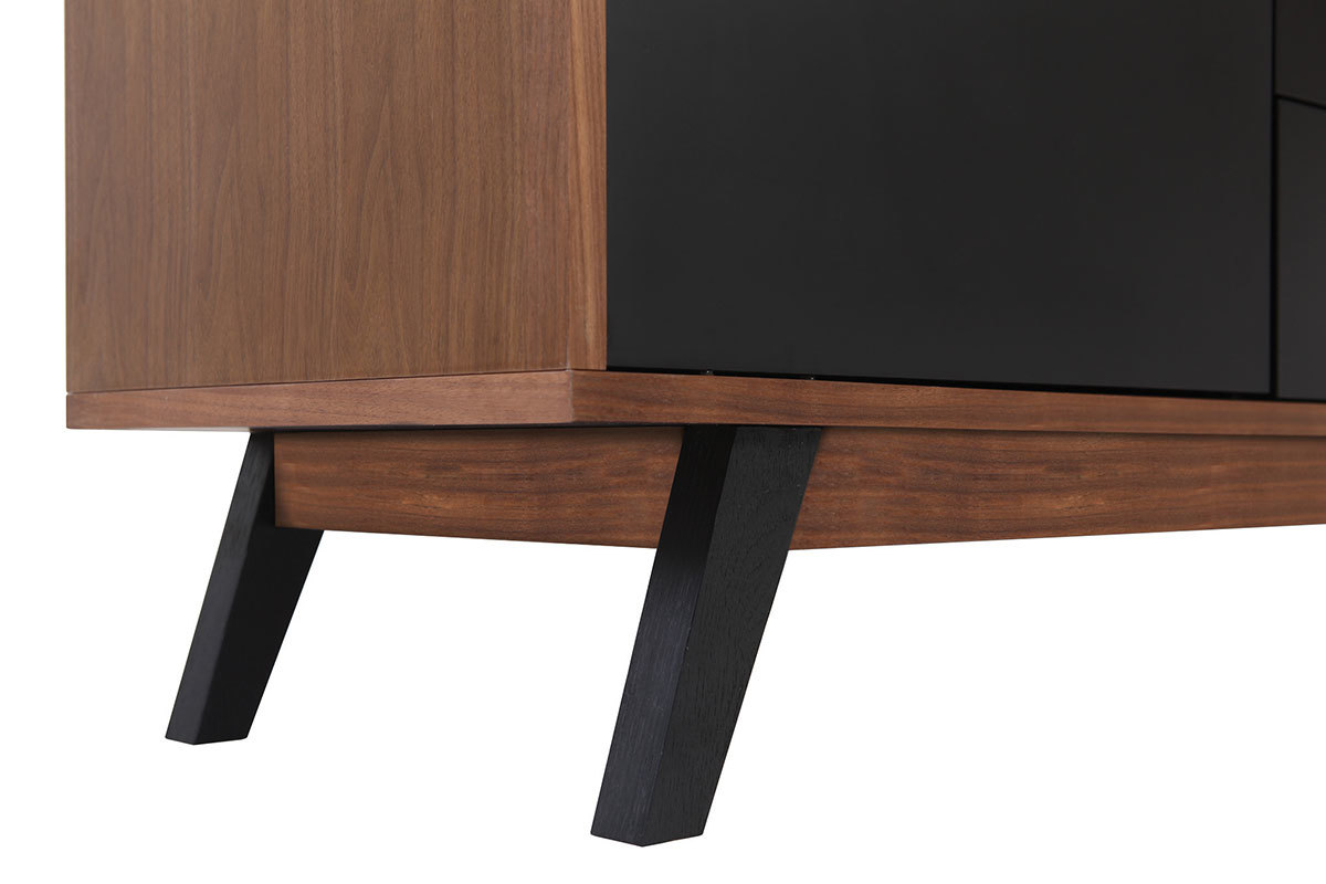 Aparador dise�o nogal y negro mate NORMA