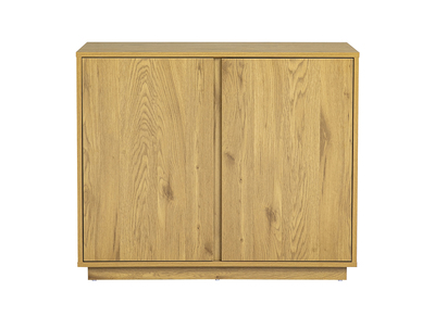 Aparador escandinavo acabado de madera clara roble 2 puertas L90 cm MILLOR