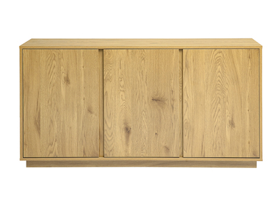 Aparador escandinavo acabado en madera clara roble 3 puertas L140 cm MILLOR