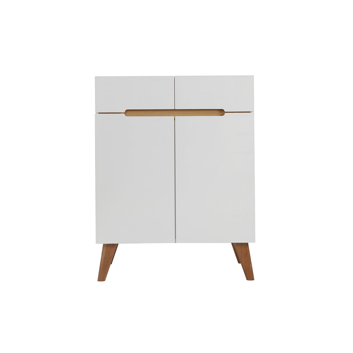 Aparador escandinavo blanco y fresno 80cm MELKA