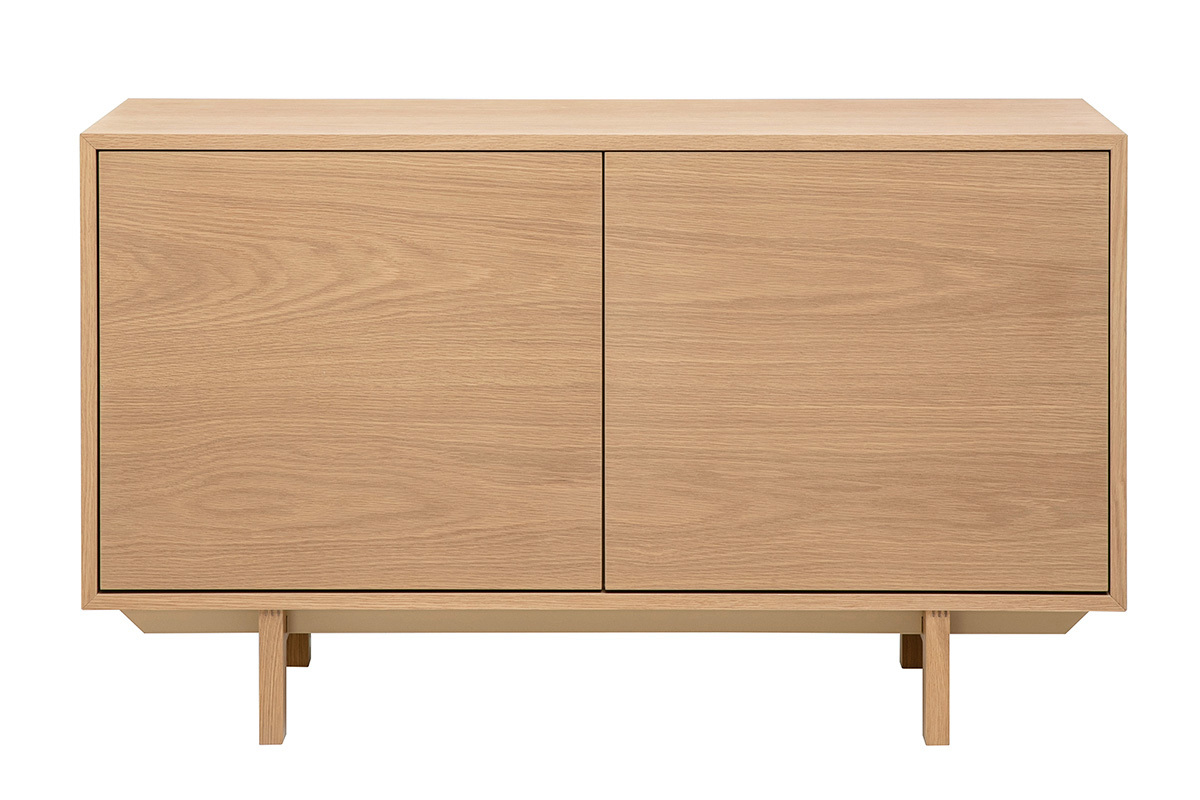 Aparador escandinavo de madera clara 2 puertas L120 cm SID