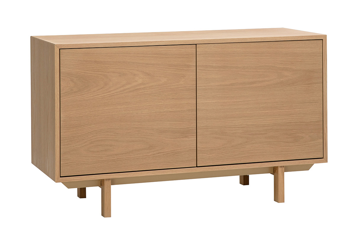 Aparador escandinavo de madera clara 2 puertas L120 cm SID