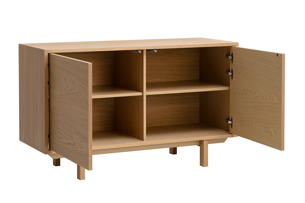 Aparador escandinavo de madera clara 2 puertas L120 cm SID