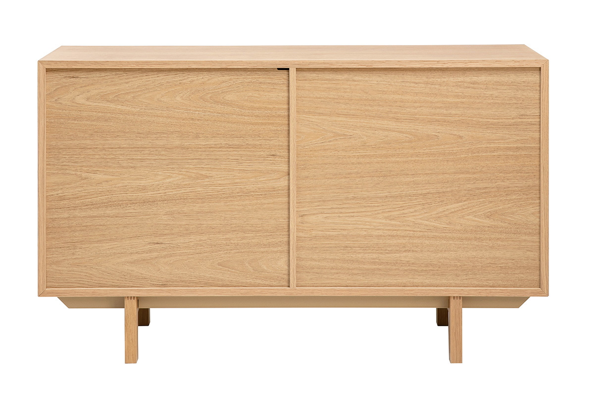 Aparador escandinavo de madera clara 2 puertas L120 cm SID