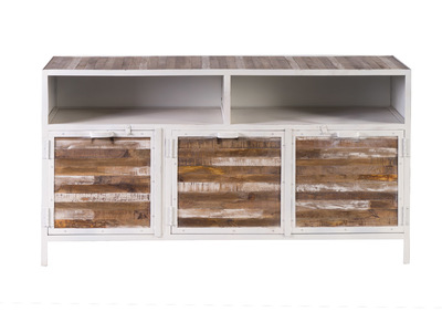 Aparador madera y metal blanco 150cm ROCHELLE