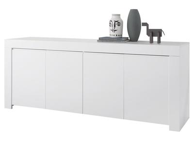 Aparador moderno 4 puertas L210 cm blanco mate TINO