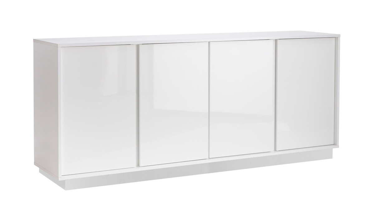 Aparador moderno blanco lacado brillante L180 cm COMO