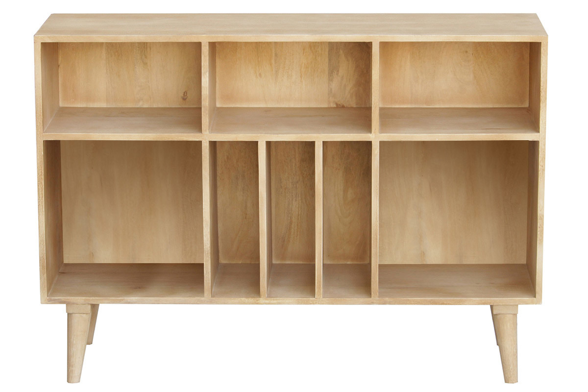 aparador mueble de almacenaje de botellas o vinilos en mango macizo ISIDRO