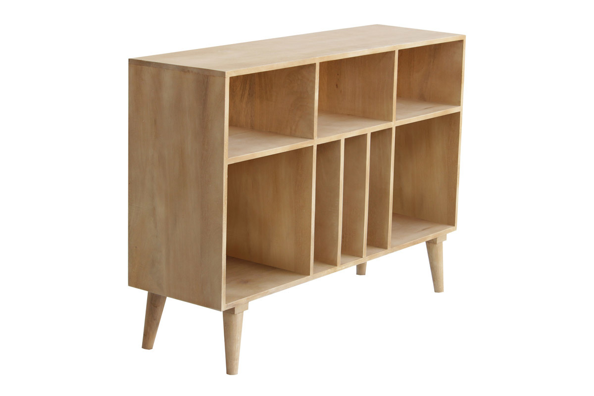 aparador mueble de almacenaje de botellas o vinilos en mango macizo ISIDRO