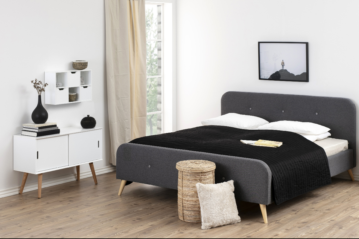 Aparador n�rdico blanco mate con puertas correderas SNOOP