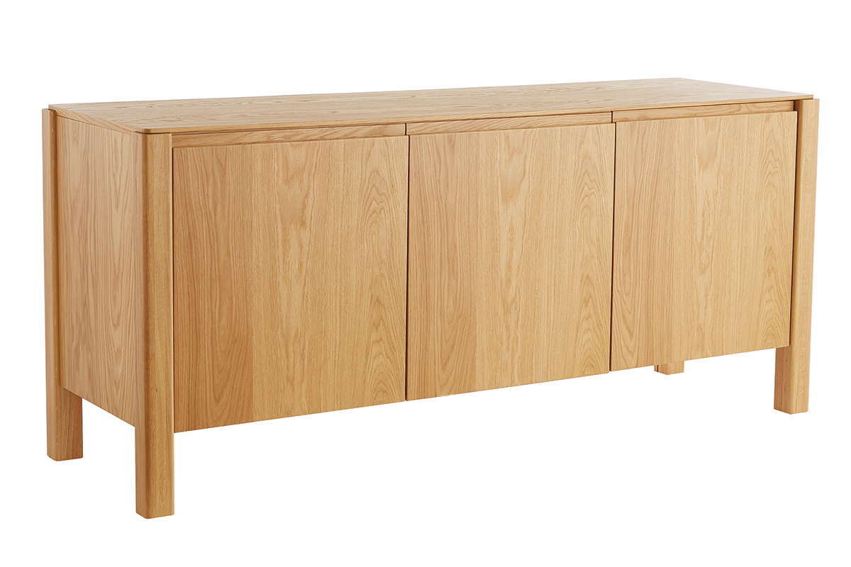Aparador nrdico de 3 puertas de roble 166 cm AGALI