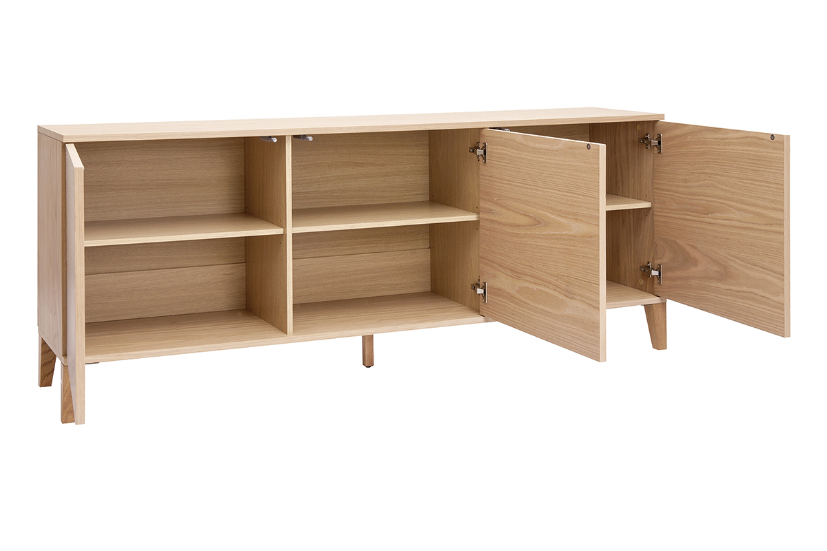 Aparador nrdico de madera clara 180 cm FREDDY