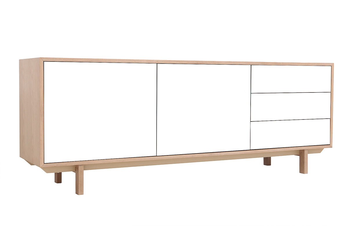 Aparador nrdico madera y blanco 195cm SID