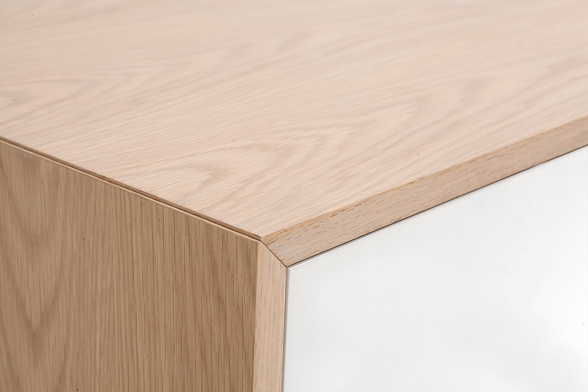 Aparador nrdico madera y blanco 195cm SID