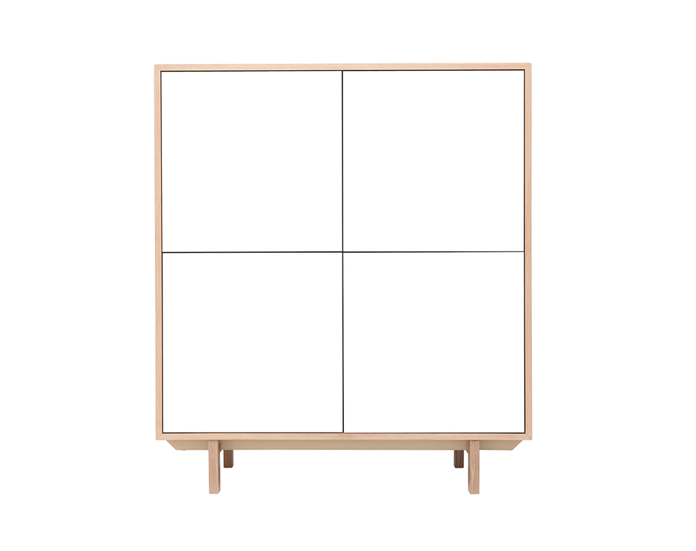 Aparador nórdico madera y blanco A125cm SID - Aparador nórdico madera y blanco A125cm SID