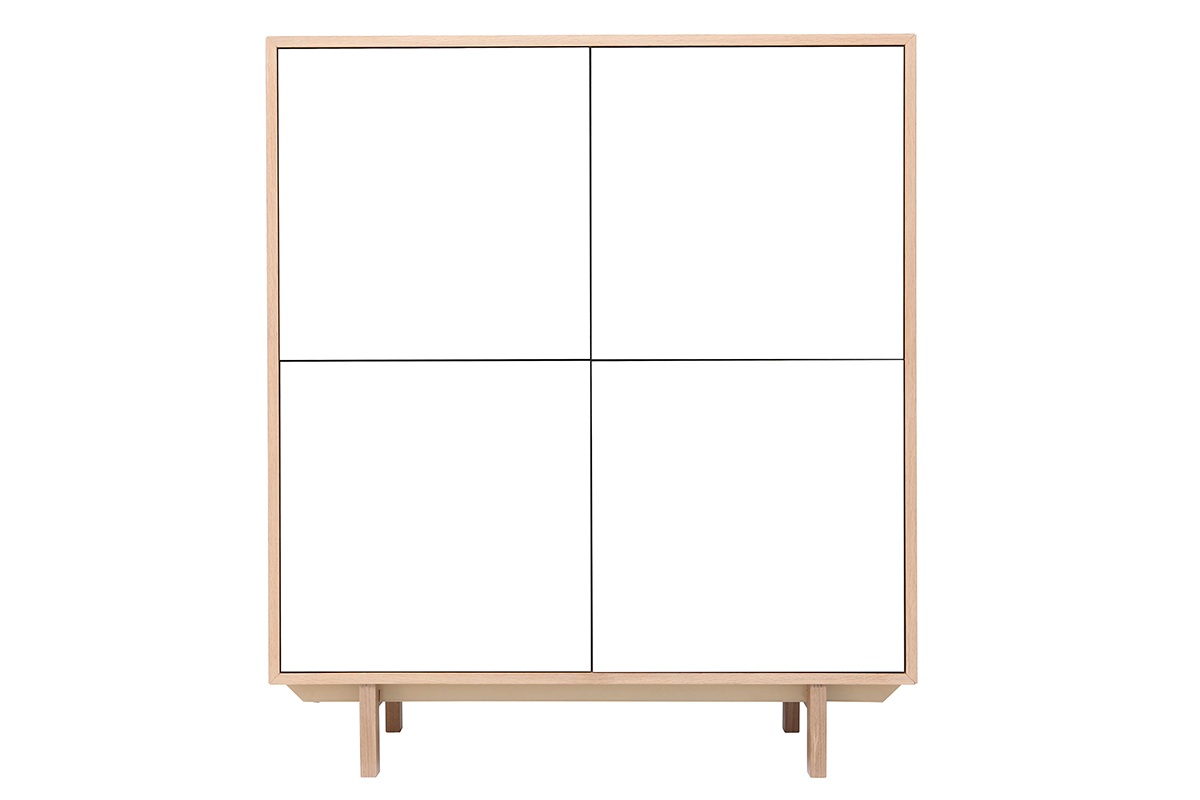 Aparador nrdico madera y blanco A125cm SID