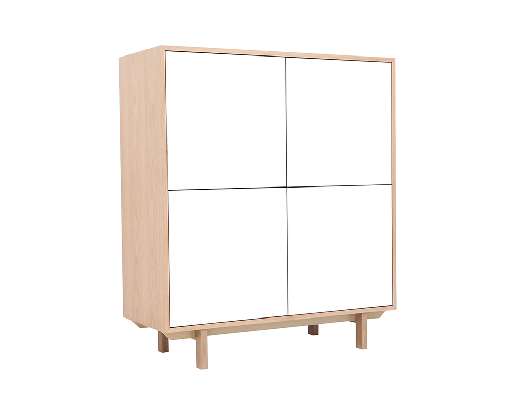 Aparador nórdico madera y blanco A125cm SID - Zoom Aparador nórdico madera y blanco A125cm SID
