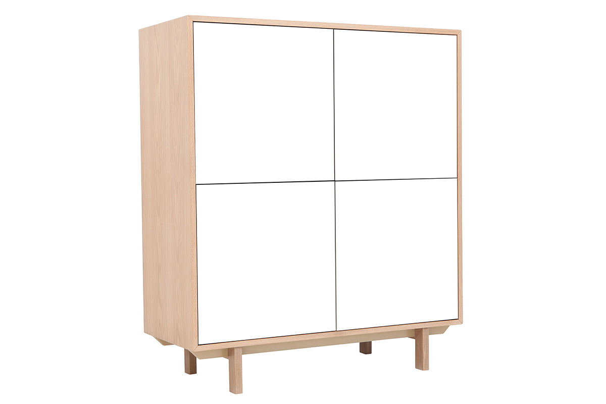 Aparador nrdico madera y blanco A125cm SID