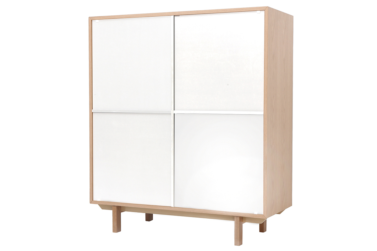 Aparador nrdico madera y blanco A125cm SID