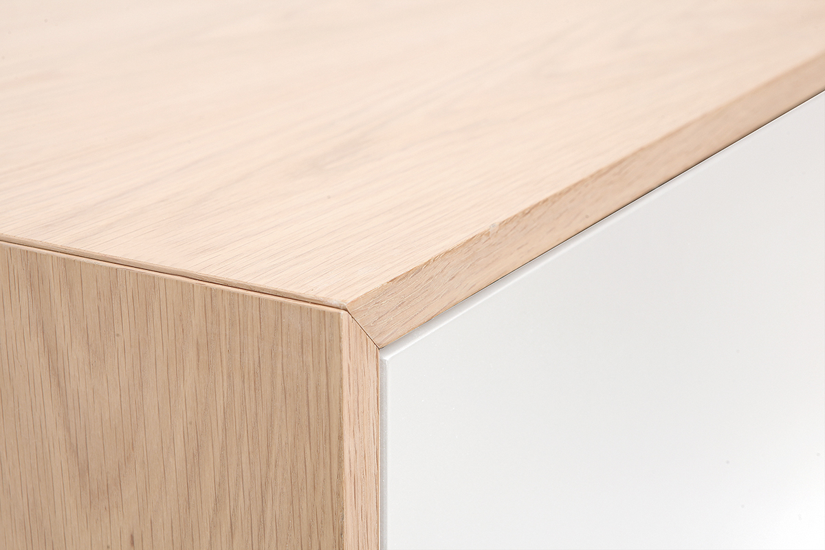 Aparador nrdico madera y blanco A125cm SID