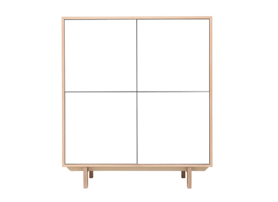 Aparador nórdico madera y blanco A125cm SID