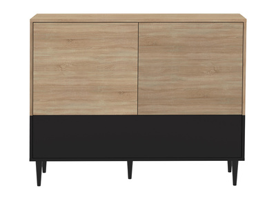 Aparador nórdico negro y madera STRIPE - Aparador nórdico negro y madera STRIPE