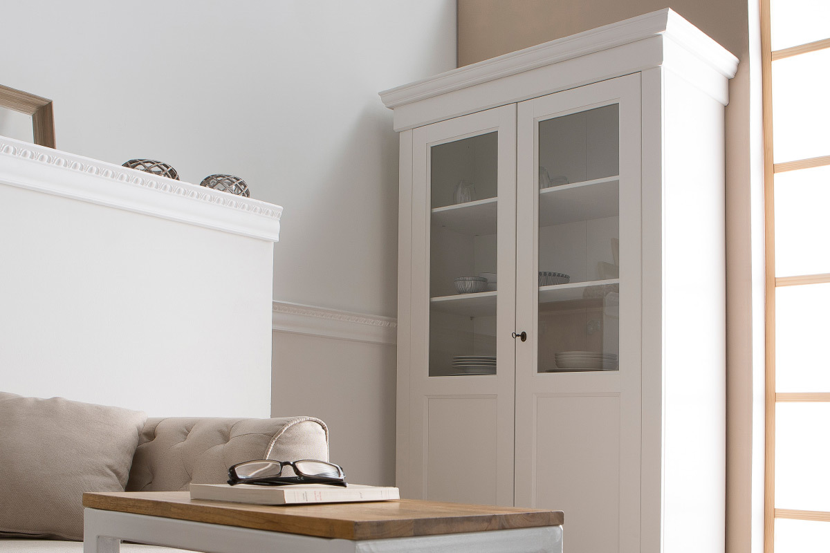 Aparador pino macizo blanco KANPA