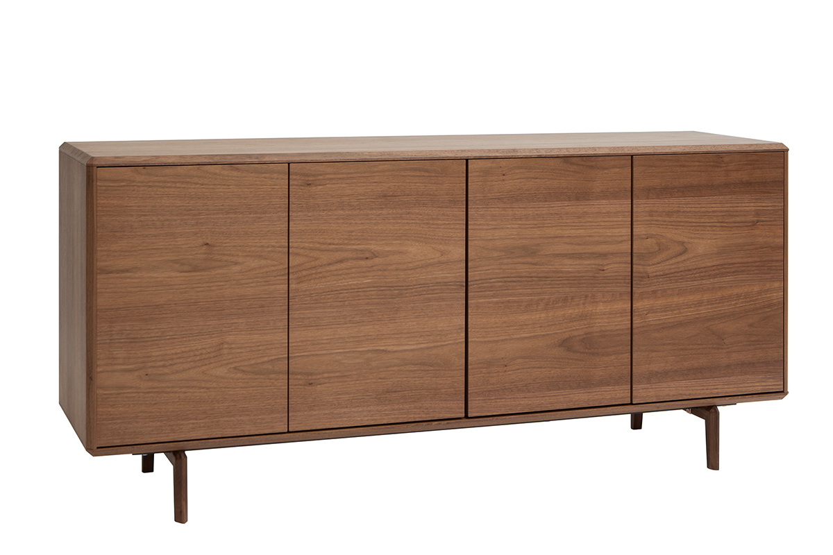 Aparador vintage con 4 puertas de madera oscura 160cm SUVA
