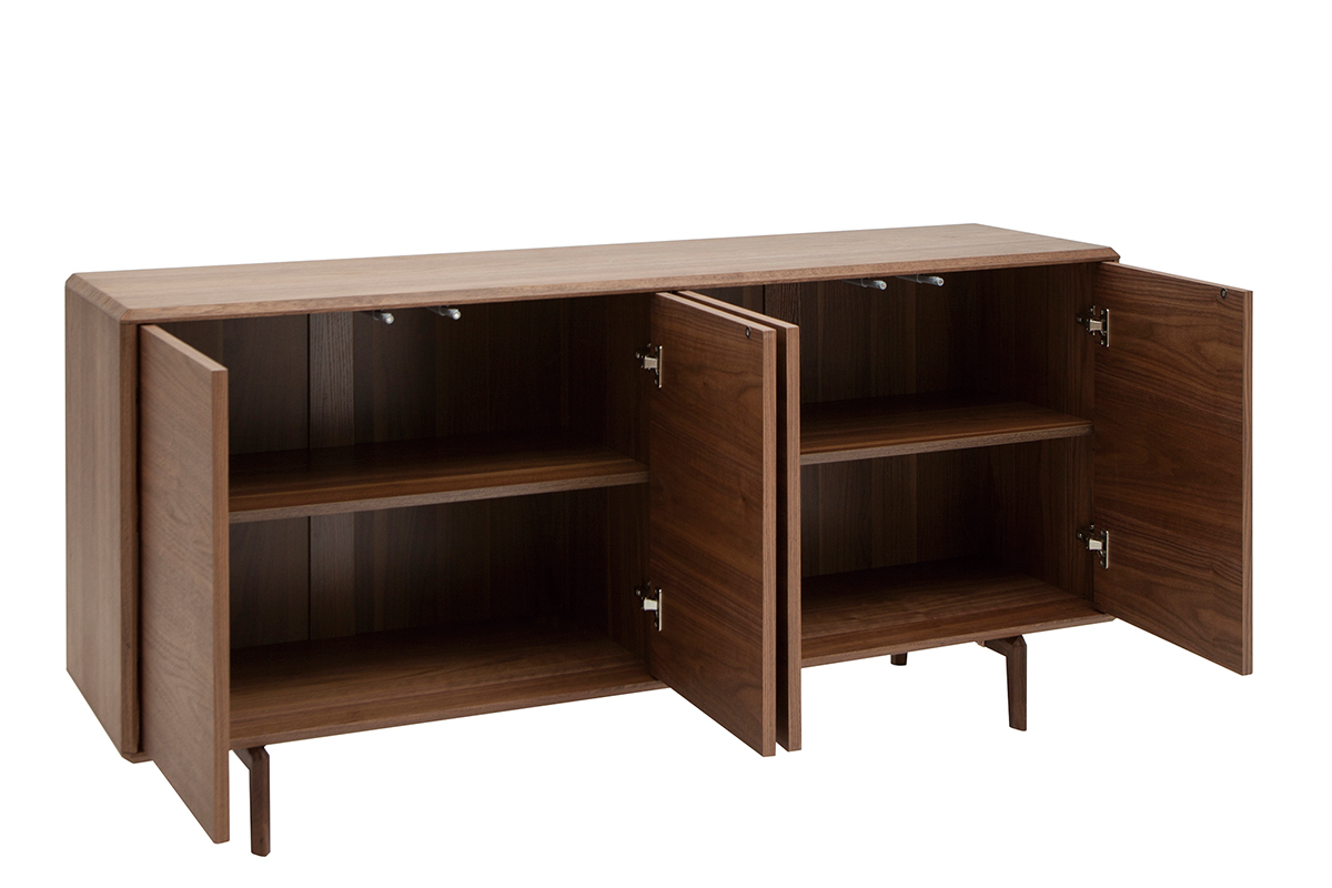 Aparador vintage con 4 puertas de madera oscura 160cm SUVA