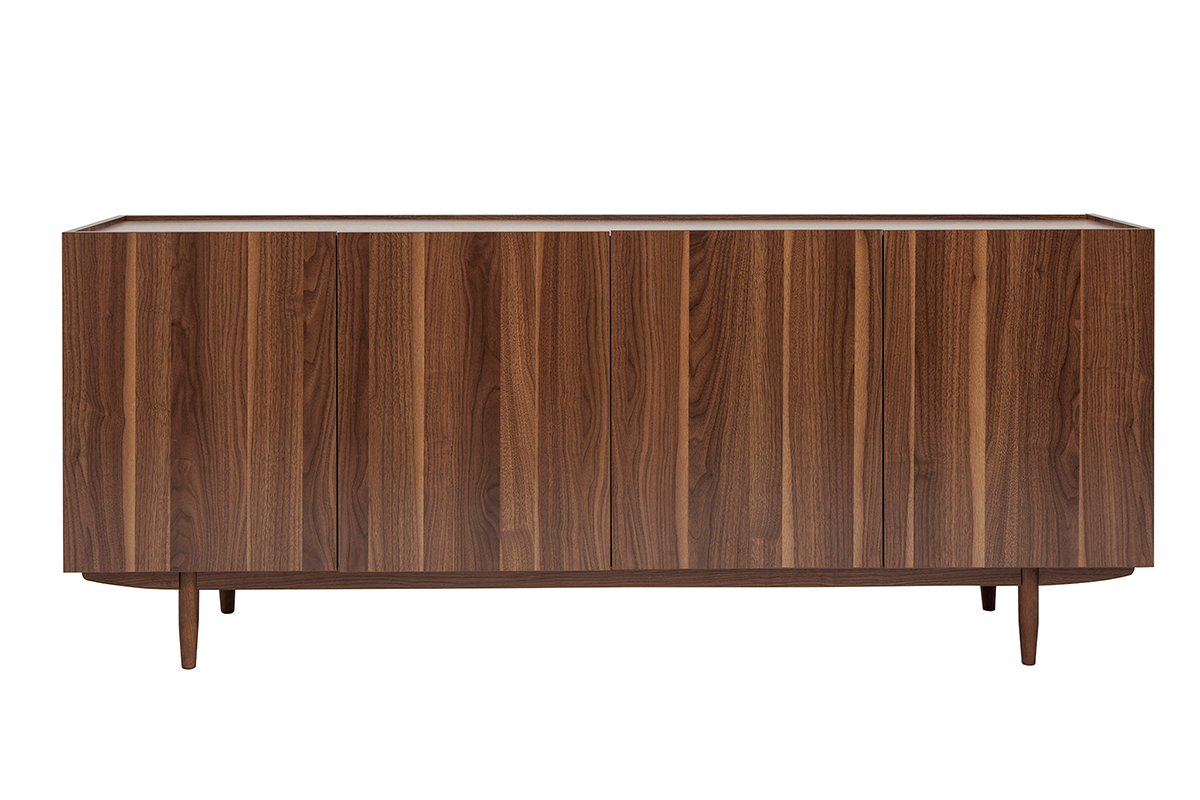 Aparador vintage con 4puertas de madera oscura 180cm SANAA