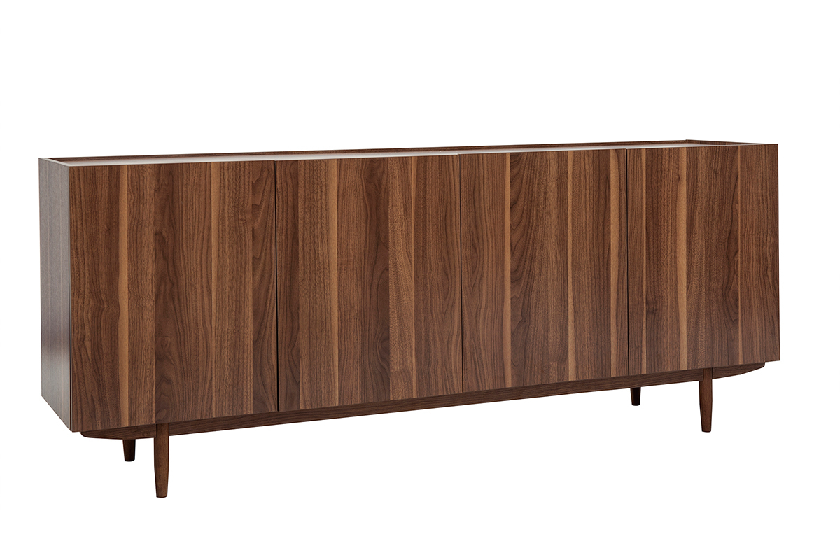 Aparador vintage con 4puertas de madera oscura 180cm SANAA