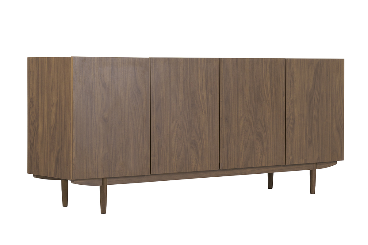 Aparador vintage con 4puertas de madera oscura 180cm SANAA