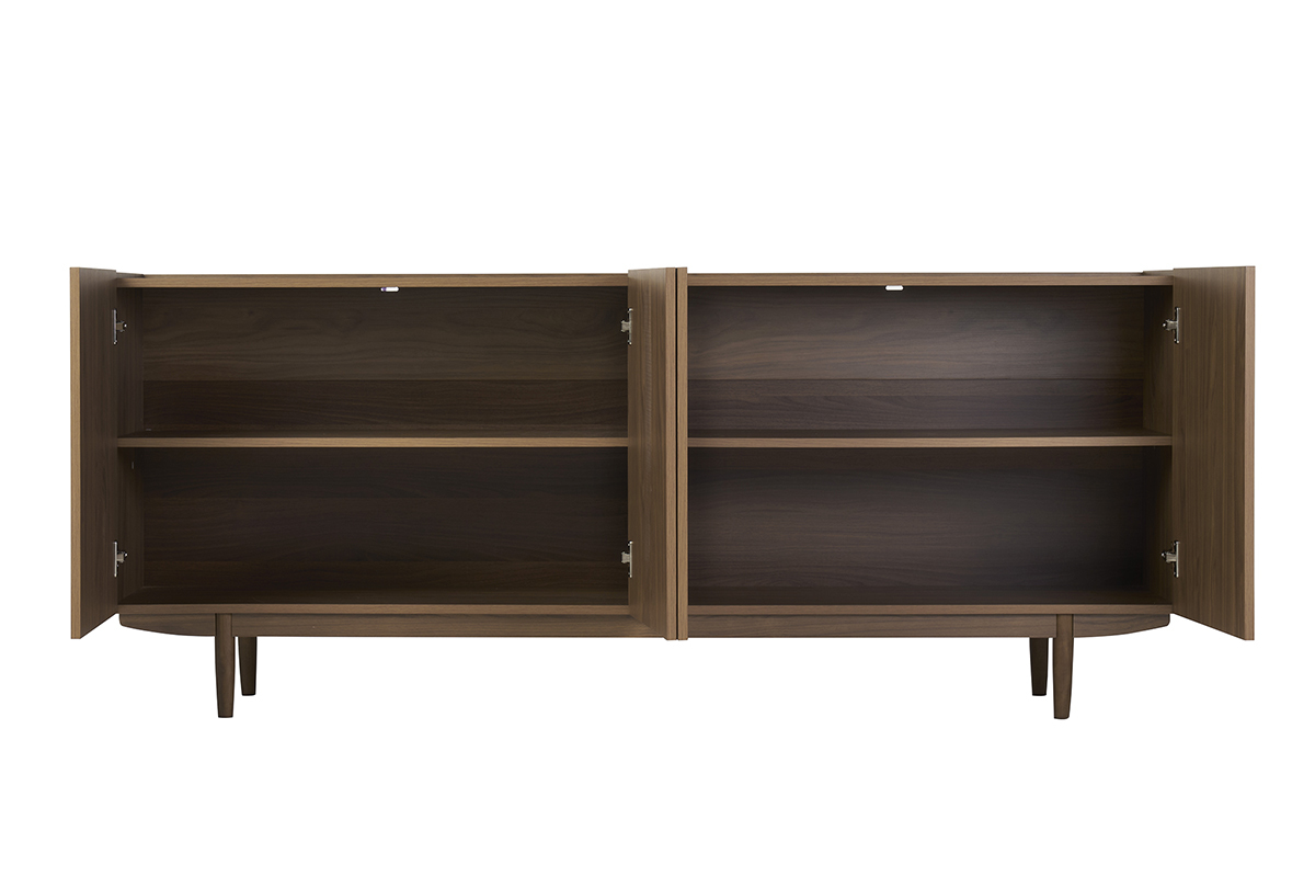 Aparador vintage con 4puertas de madera oscura 180cm SANAA