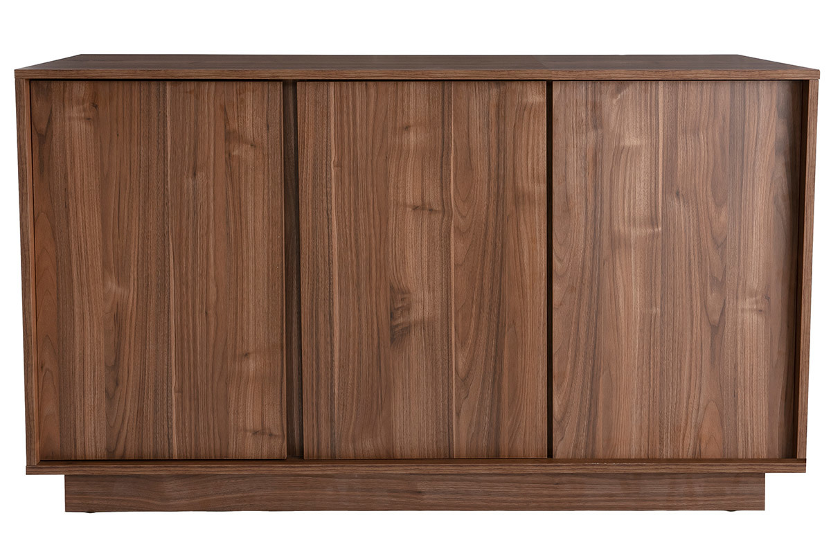 Aparador vintage de 3 puertas con acabado de nogal 138 cm COMO