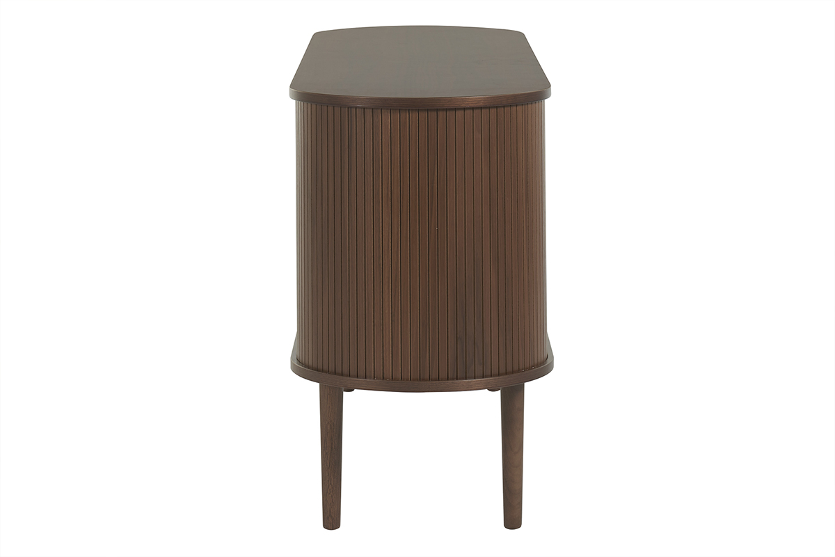 Aparador vintage de madera oscura con 2 puertas correderas 160 cm EPIC