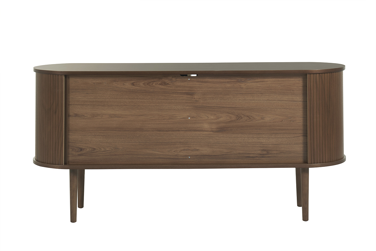 Aparador vintage de madera oscura con 2 puertas correderas 160 cm EPIC