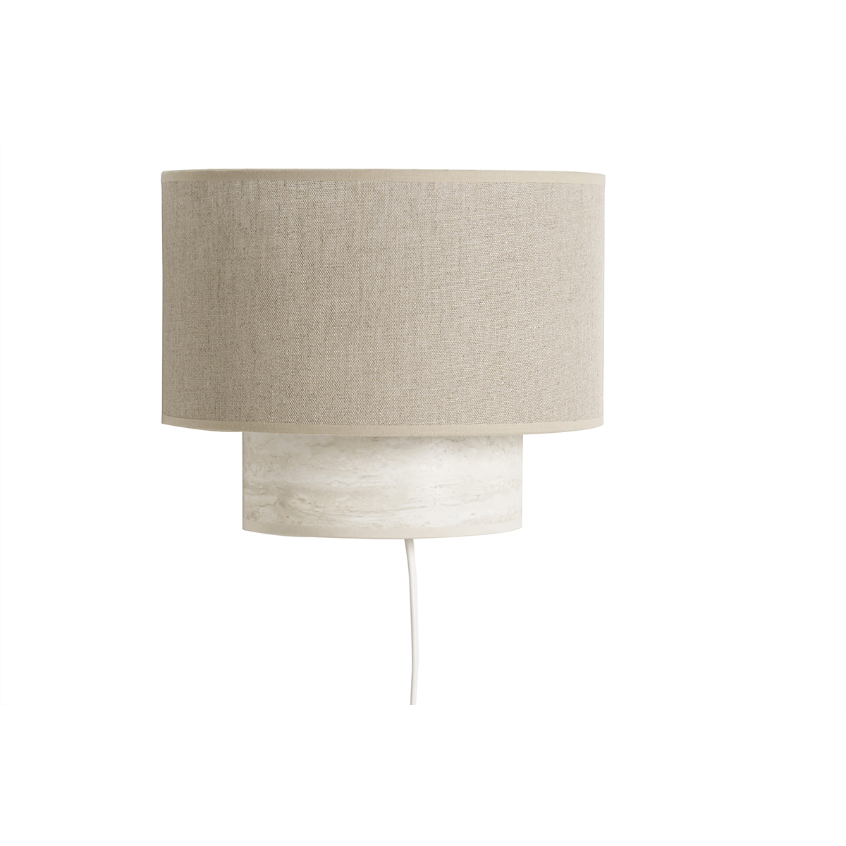 Aplique de diseño de lino beige y efecto travertino 20 cm SEMA