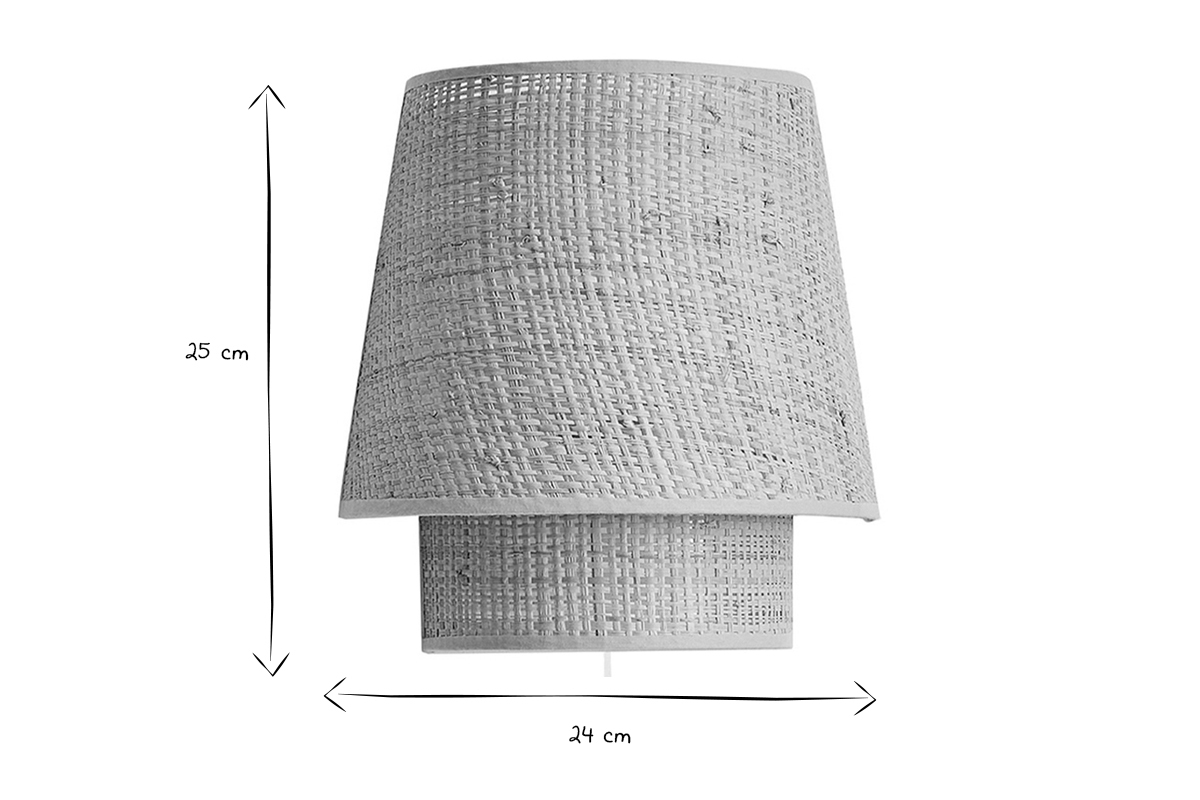 Aplique de diseo de rafia 25cm JUME