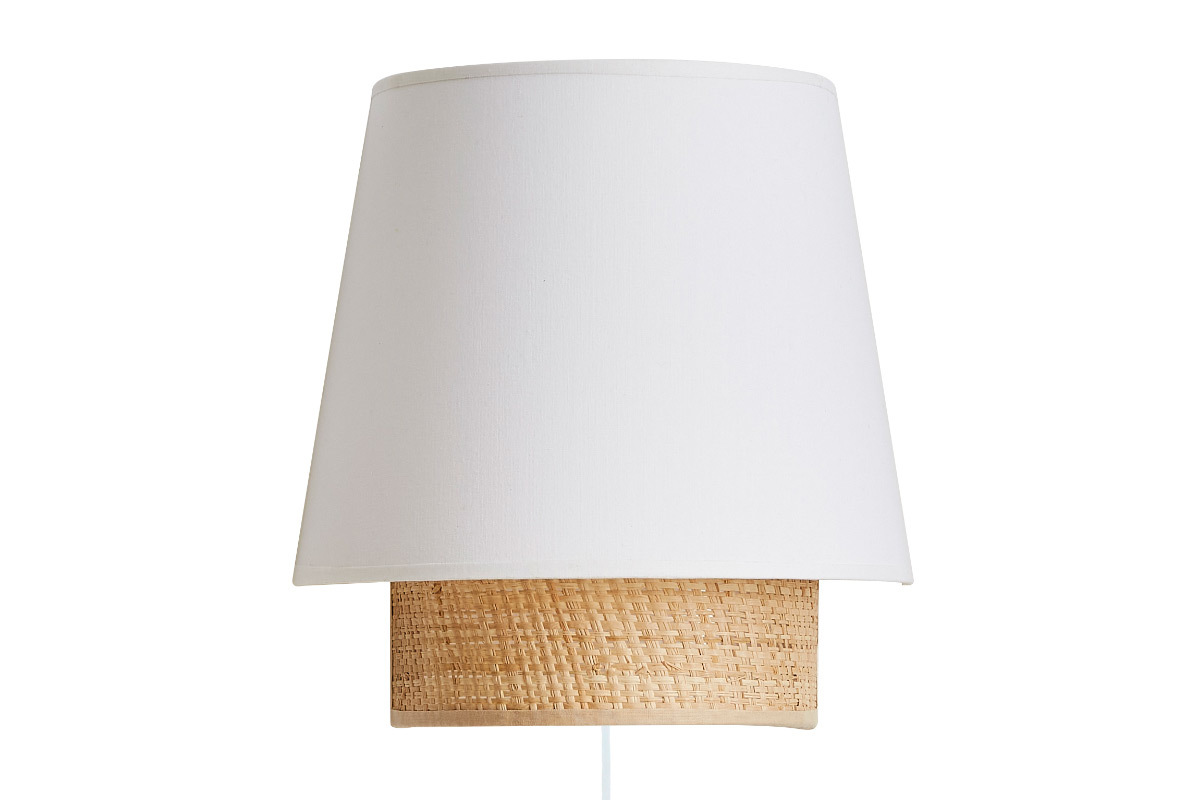 Aplique de diseo de rafia y algodn blanco 25cm JUME