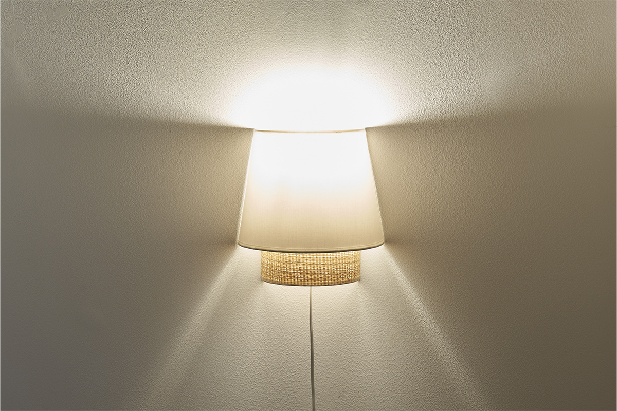 Aplique de diseo de rafia y algodn blanco 25cm JUME