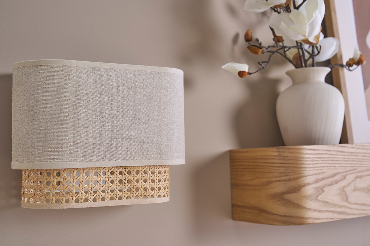 Aplique de lino natural y ratn natural 20 cm TIWY
