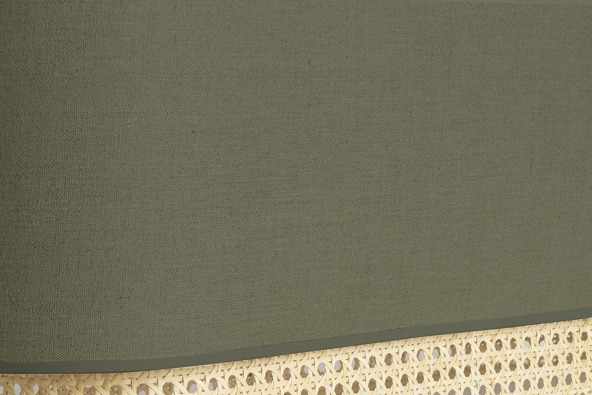 Aplique de lino verde caqui y ratn natural 20 cm TIWY