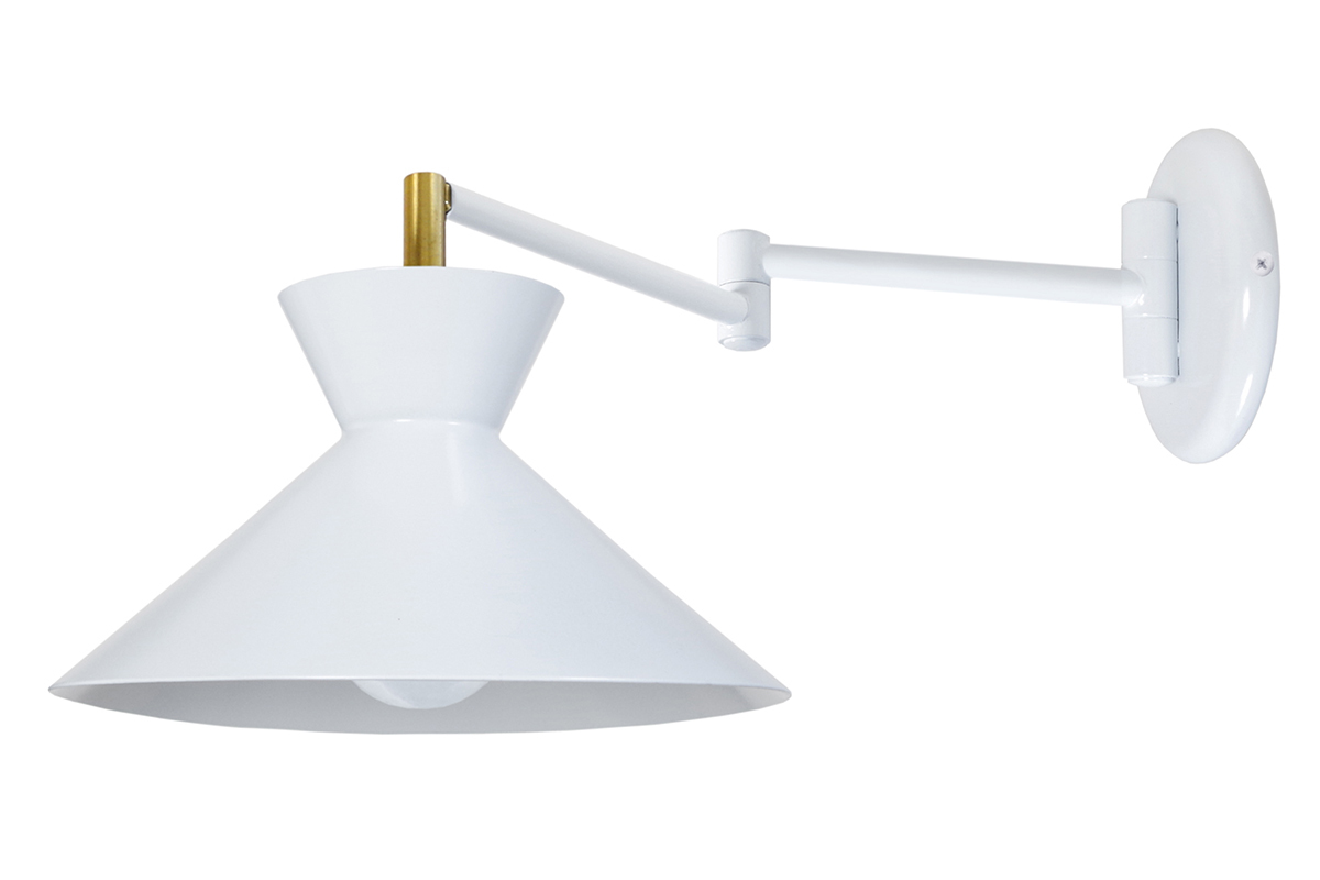 Aplique de pared articulado dise�o blanco LEEDS