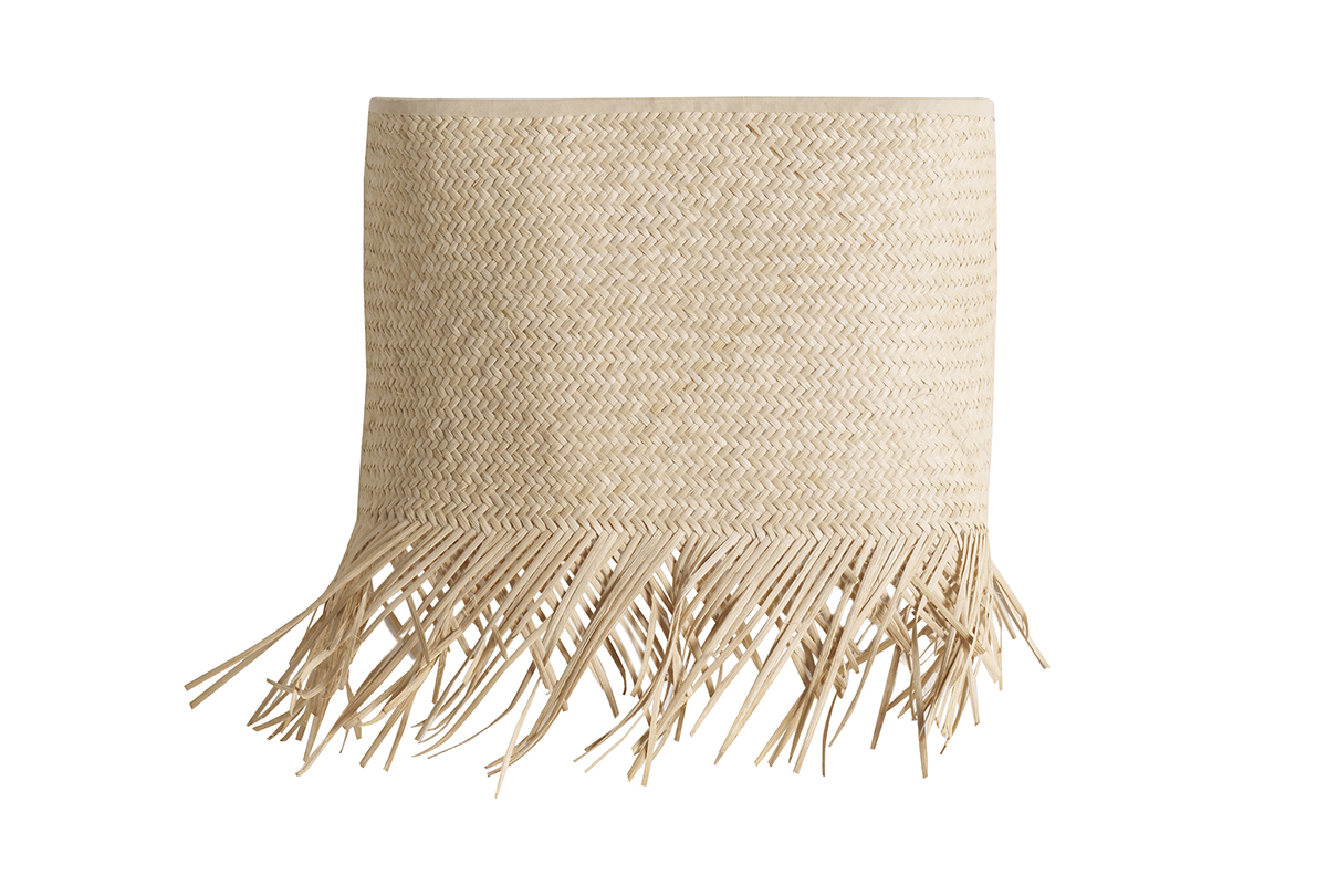 Aplique de pared de rafia natural con flecos 25 cm CALETA