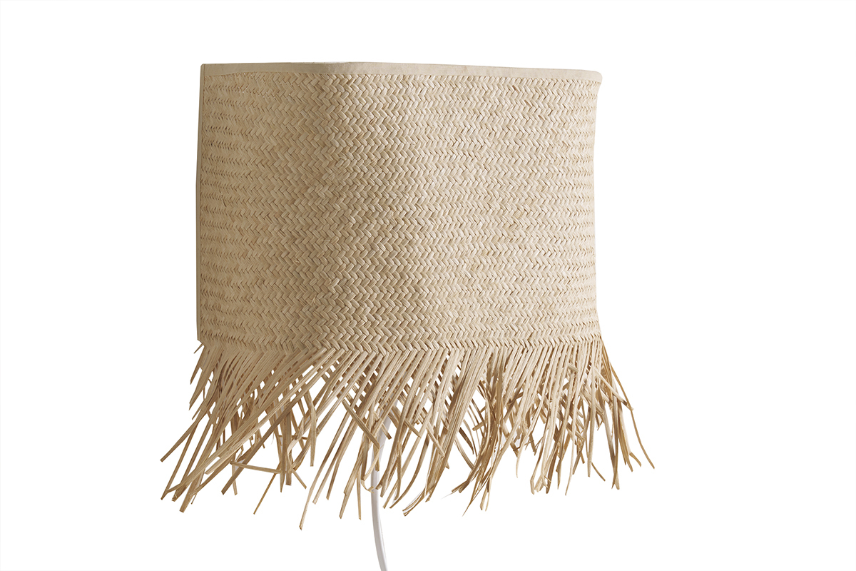 Aplique de pared de rafia natural con flecos 25 cm CALETA