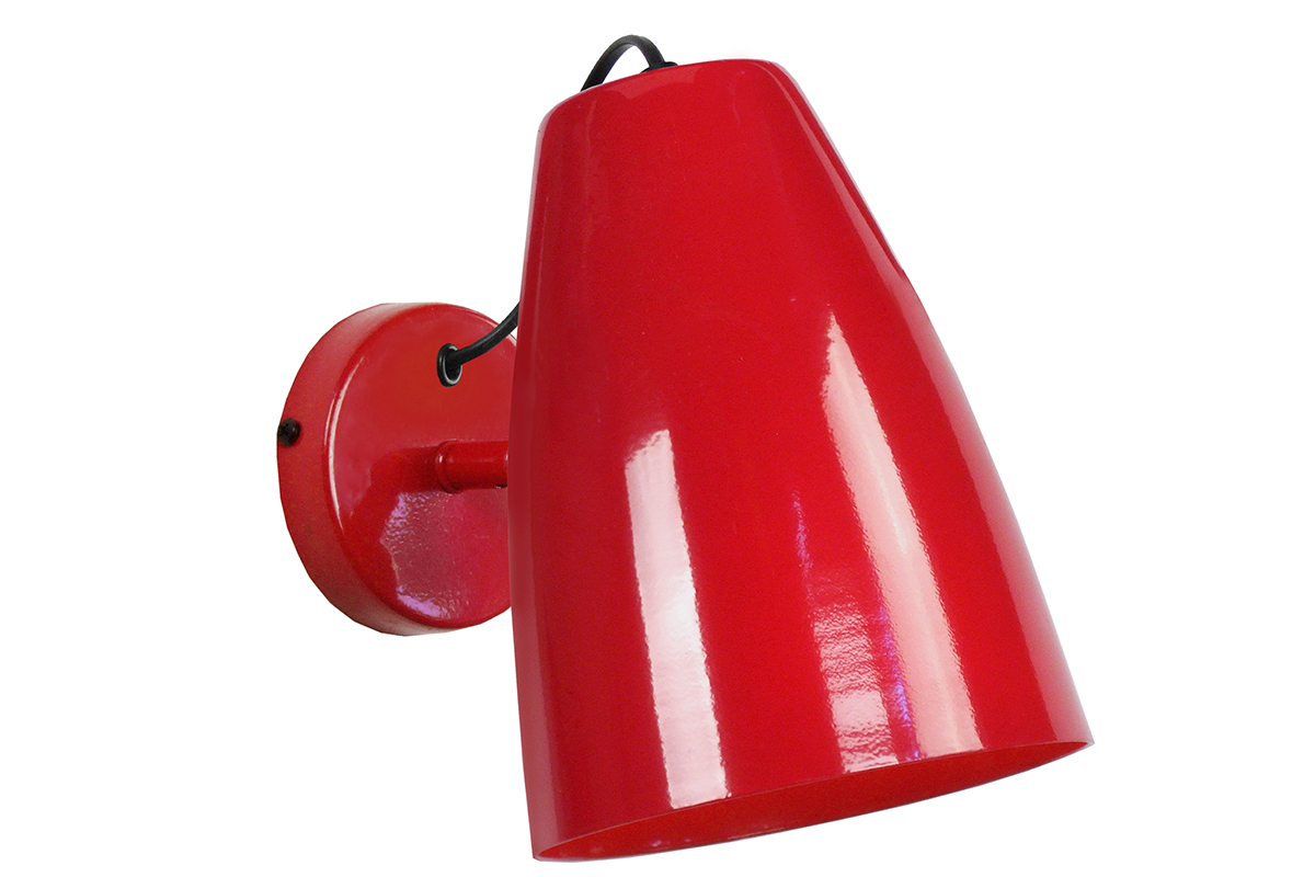 Aplique de pared diseo metal rojo FRIDAY