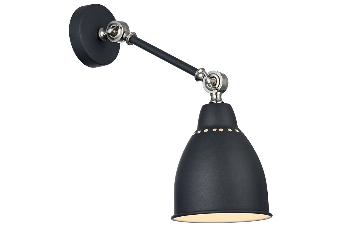 Aplique de pared metal negro PROJECT