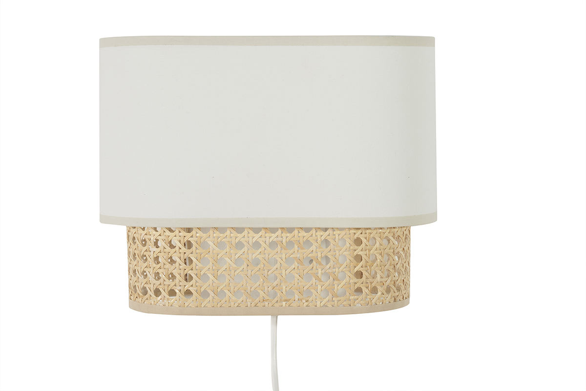 Aplique de tela blanca y ratn natural 20 cm TIWY