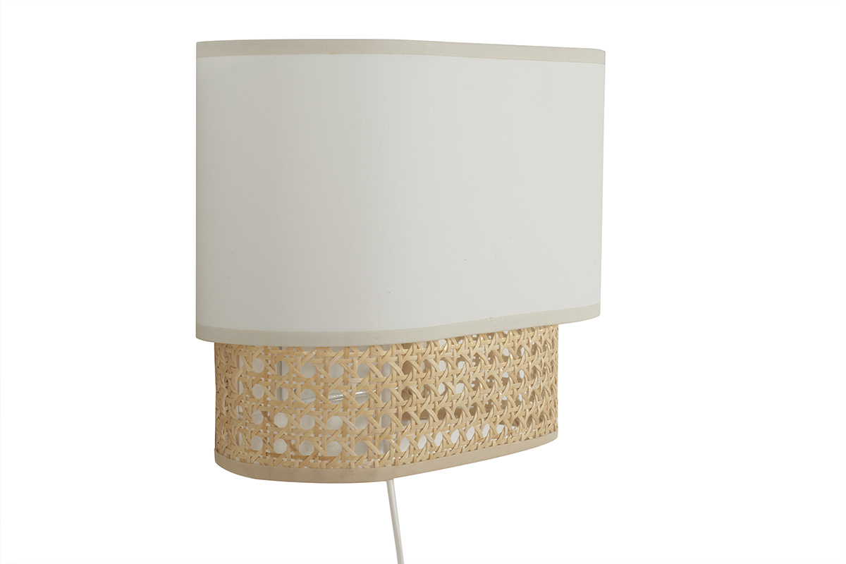 Aplique de tela blanca y ratn natural 20 cm TIWY