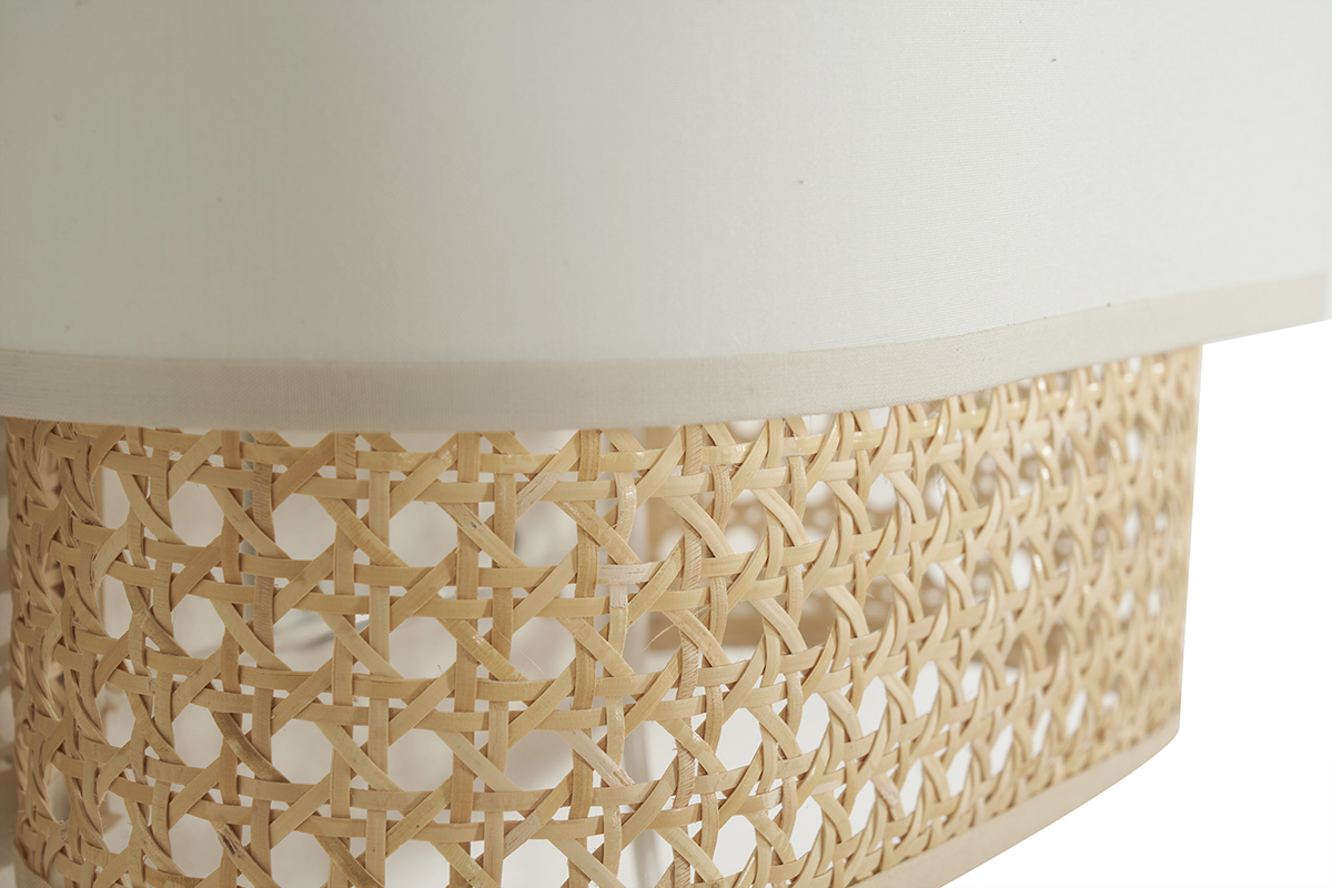 Aplique de tela blanca y ratn natural 20 cm TIWY